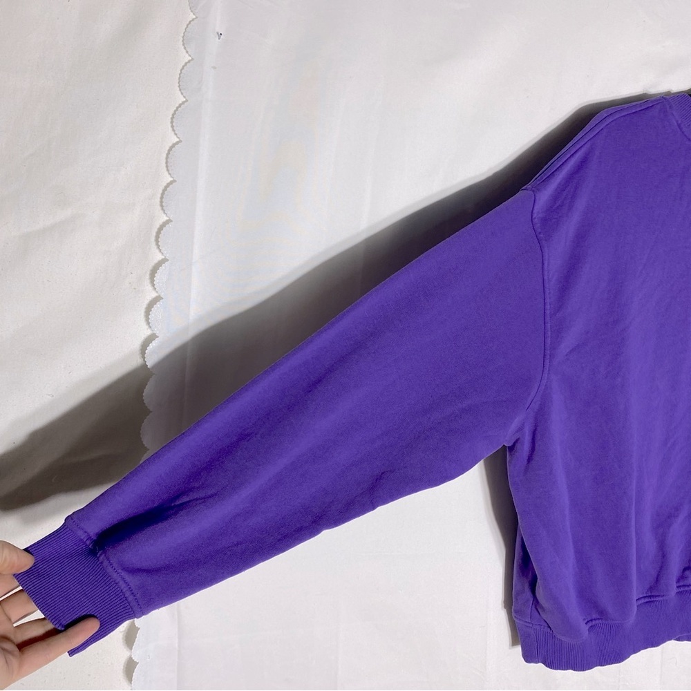 H&M Divided Purple Orange Oversized Crew Neck Alaska Sweatshirt XL - Picture 12 of 16